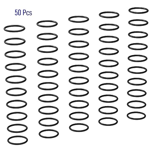 50 PCS Nitrile Rubber O Ring 10mm OD 8mm ID 1mm Width, Metric Buna-N NBR Sealing Gasket Plumbing, Gas, Automotive and Faucet Repair, Resist Oil and Heat O-Rings, Black - size: 10x8x1mm