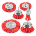 POLIWELL Nylon Wire Wheel Cup Brush Set, 6 Pack Drill Attachments