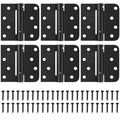 4 Inch Self Closing Door Hinges, Spring Hinges Self Closing Matte Black - color: Matte Black, Square & 5/8" Radius, size: 4" 6 Pack