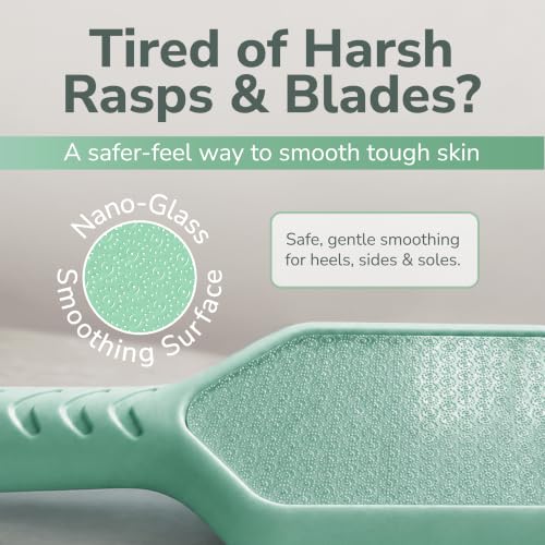 SILKLE Nano Glass Foot File - Foot Callus Remover for Feet & Foot Scrubber - style: Green