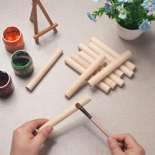 Wooden Dowels Wooden Sticks for Crafts 3/4" x 6", 10 PCS Wood Dowel Rods - size: 3/4"×6"-10PCS
