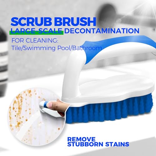 Holikme 7 Pack Cleaning Brush Scrub Brush Kitchen Brush for Floor,Blue - color: Blue