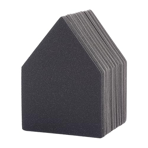 POLIWELL Silicon Carbide Sandpaper 50-Piece Pack 90mm x 65mm 60 Grit Triangle Sanding Sheets with Hook & Loop Fastening Replacement for Milwaukee M12 Orbital Detail Sander Accessories - size: 60 Grit