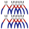 5" Small Wire Cutter Diagonal Cutting Plier Flush Cutter -10 Pack - color: 5"- 10 Pack