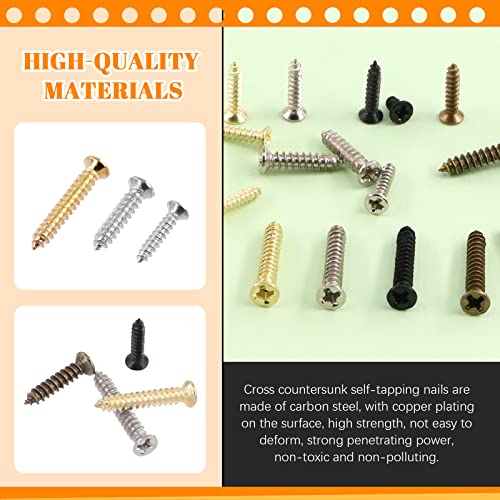 2200Pcs M2 M2.6 Flat Head Phillips Cross Small Wood Screws Tapping Screws Electronic Screws Assortment Kit 5mm 6mm 8mm 10mm 12mm 16mm Tapping Screws Small Metric Micro Screw Set