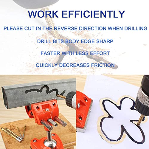6pc Titanium Twist Drill Bit Set 3-8mm HSS Sawtooth Bits for Wood Metal Plastic Hole Saws