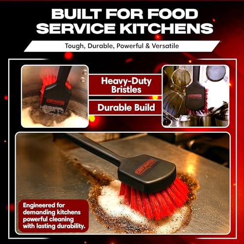 20" Deep Fryer Cleaning Brush by FryOilSaver Co., Up to 425°F High Heat Resistant Pot Cleaning Brush for Kitchen Deep Fryers, Commercial Grills, Ovens & Waffle Makers for Food Service & Restaurants - size: 20 Inches