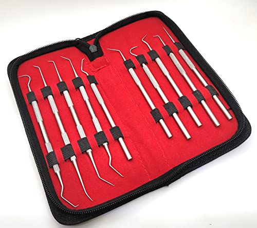 Set of 10 Stainless Steel Precision Micro Probe Set Combo, 5.5 inch- 6 inch Overall Length