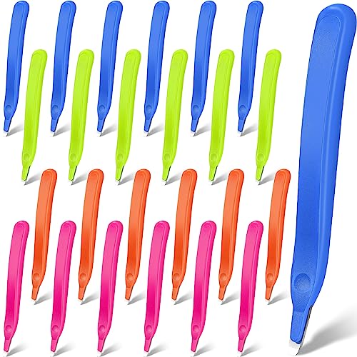 Crtiin 24 Pcs Magnetic Staple Remover Puller Bulk,Bright Color - color: Bright Color
