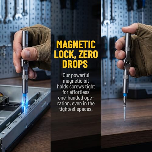 42 In 1 Magnetic Screwdriver, Screwdriver Set,T-Handle Ratcheting Screwdriver for Home, Diy, Watch, Eyeglass Bike Repair - color: Black 42pcs