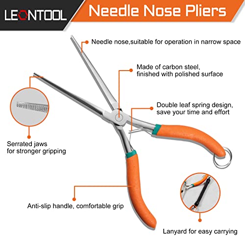 Long Reach Needle Nose Pliers 7" Thin Extra Long Needle Nose Plier - style: Sharp Point