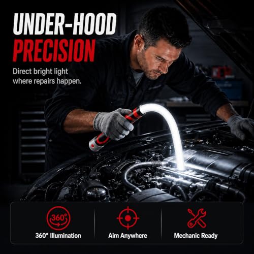 30-Inch Bendable LED Flashlight Stick, 7H Runtime Flexible Work Light