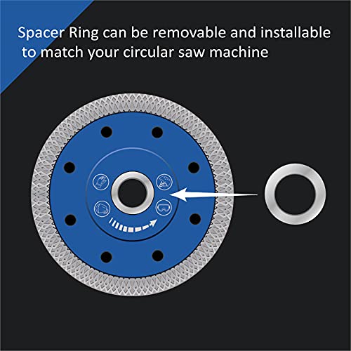 GoYonder 4.5 Inch Super Thin Diamond Saw Blade for Cutting Porcelain Tiles,Granite Marble Ceramics (4.5" -Red) - size: 4.5"-Red