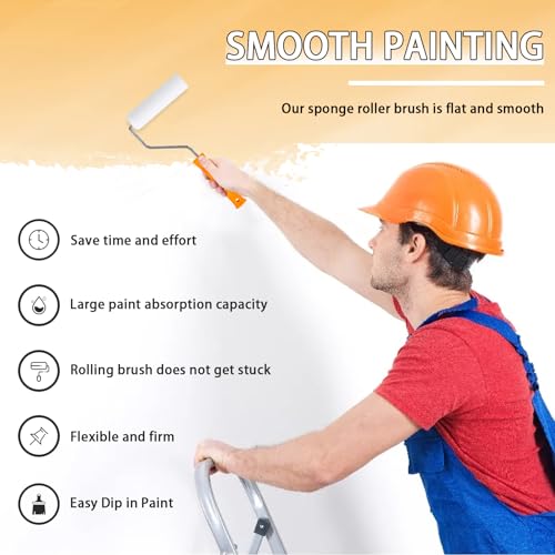 20 Pieces Paint Rollers, 6 inch 3/8" Nap Microfiber Roller Covers - size: 6", 20 pieces