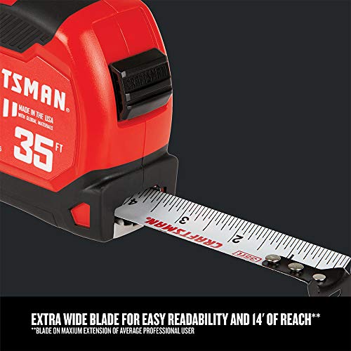 CRAFTSMAN Tape Measure, PROREACH, 35-Foot (CMHT37575S) (Pack of 6) - size: (Pack of 6)