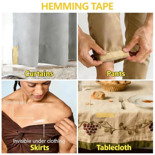 SWRT Double Sided Fabric Tape 0.75" x 66FT – Heavy Duty - color: Yellow, size: Fabric Tape 0.75" x 66FT
