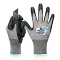 DEX FIT SSG513 Stainless Steel Cut Resistant Gloves, ANSI A5, Durable Non-Slip Nitrile Grip, Touchscreen, Comfort Stretchy Fit, Thin & Breathable, Machine Washable; Gray S (7), 3 Pairs - color: A5 Gray Lite, size: Small (3 Pairs)