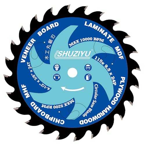 Super Thin Kerf 4-1/2"(115mm)-24T, Wood Working Mini Circular Saw Blade - size: 4-1/2" (115mm) Wood