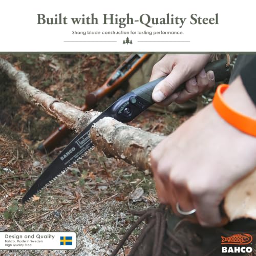 Bahco BAH396LAP Laplander Folding Saw, 7-1/2" Blade, Ergo Grip, Green