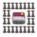 50 Sets M5*8 Gun Black Chicago Screw Kit Leather Rivets Screw Rivets Chicago Screw Buttons DIY Leather Trim - color: black, size: M5*8mm
