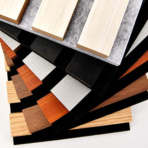 Art3d 3D Textured Soundproof Wood Slat Wall Panel, 6 x 4.7 in, Sample Pack - color: Samples Pack, size: 6 * 4.7 inch