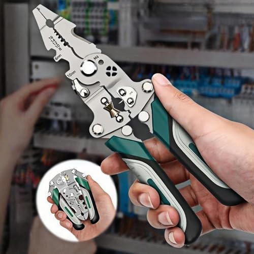 Multi Folding Wire Stripper, Electrical Pliers Wire Cutters Crimping Tool
