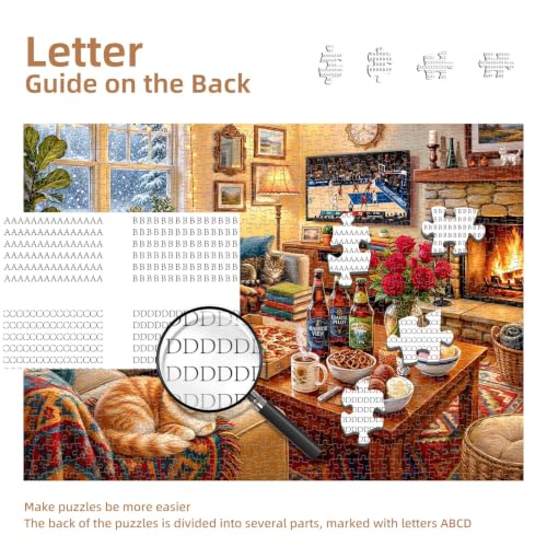 Cozy Living Room Puzzles for Adults 1000 Pieces - color: Cozy Retreat