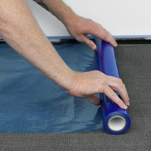 ROLLINGDOG Carpet Protection Film Plastic Protective Film for Carpets - color: 23.62 inch x100 ft