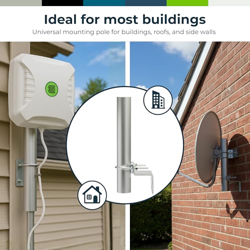 Bolton Outdoor Antenna Pole Mount Kit, 10-Inch U-Bolt Bracket - style: 10” Inch Pole