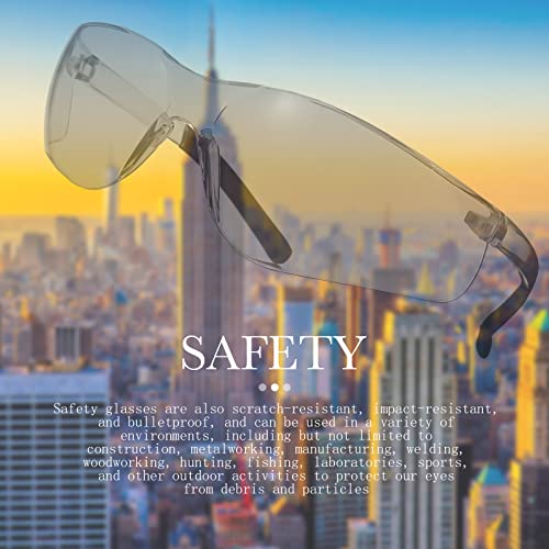 12 Pack Safety Glasses Bulk for Men Women, Tinted Safety Glasses, Gray - color: Gray