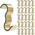 25 Pack Molding Hooks, Wide Picture Rail Molding Hooks(Gold) - color: Gold