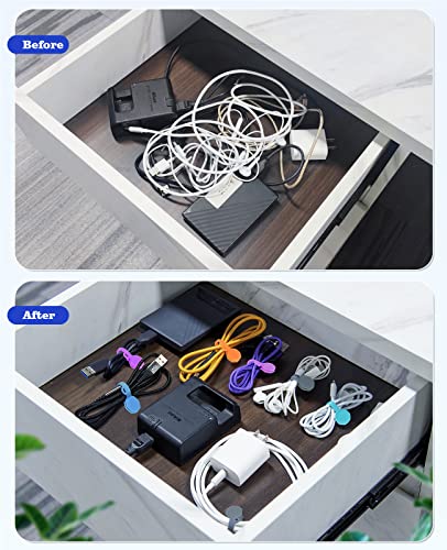 13 PCS Silicone Magnetic Cable Ties, Reusable cord Organizer clips - size: 13-PCS