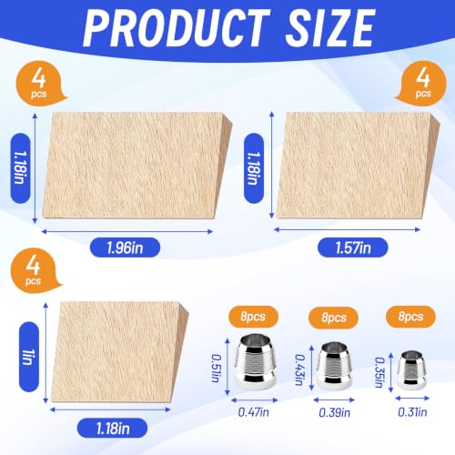 36 Pcs Hammer Handle Wedges Kit,Wood & Metal Wedges for Carpenter