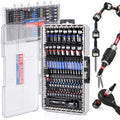 59-Piece Magnetic Nut Driver Bit Set, SAE and Metric Nut Drivers with Screwdriver Bits, Ratchet Wrench, Quick-Change Bit Holder and Storage Case for Automotive Repair, Home Repair and DIY Projects - color: 59 Pcs Compact Ratchet Kit(new Version)
