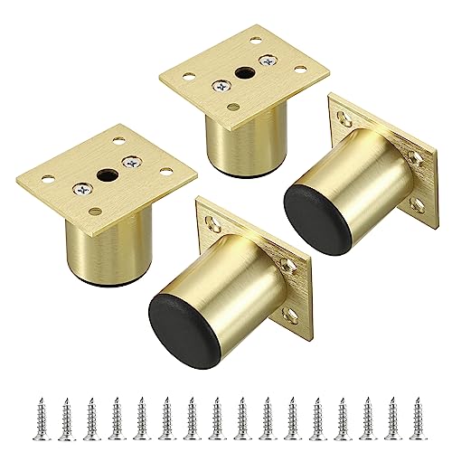 Sumnacon 4PCS Aluminium Alloy Furniture Legs, Round Adjustable Feet, 2 Inch - color: Gold, size: 2 Inch Height