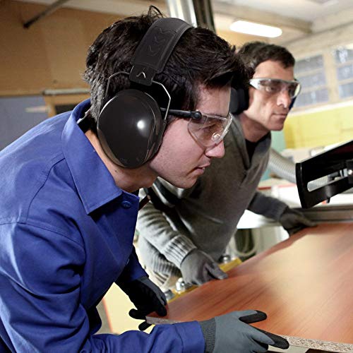 Pro For Sho All Terrain Safety Ear Protection - Larger Size Foldable Ear Muffs Lighter Weight & Maximum Hearing Protection