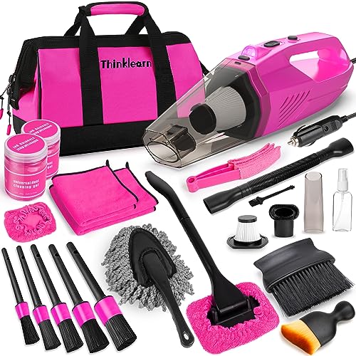 ThinkLearn Car Cleaning Kit with High Power Car Vacuum Detailing Kit