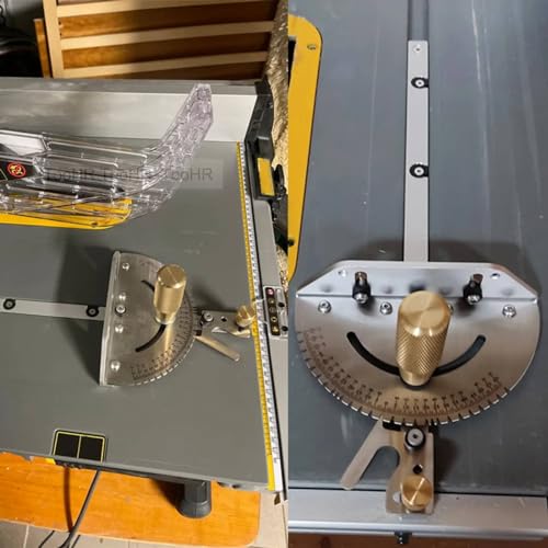 Premium Miter Gauge, 27 Angle Stops for Table Saws, Router Tables, Band Saw and Woodworking Tools (Sliver) - color: Gauge-sliver