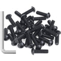 35 Pieces M6 x 20mm Button Head Socket Cap Screws, Thread Pitch 1.0mm, Sutemribor M6 Black Screws, 10.9 Grade Alloy Steel, Black Oxide Finish, Fully Threaded - size: M6 x 20mm, style: Button Head