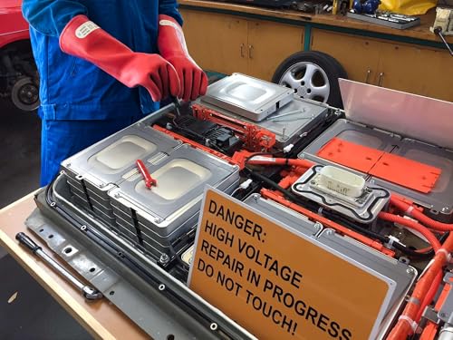 High Voltage Electrical Gloves 12000V, 1-Year Returnless Refund 1.8mm Thick Rubber Insulated Safety Gloves Electrician Protection Equipment Shock Proof Heavy Duty Work Gloves 1 Pair Size 10 Red 12kV