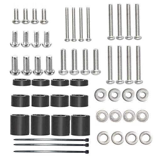 Universal TV Mounting Hardware，Stainless Steel304 TV Mount Screw, Pack Contains M4, M5, M6, TV Screws Washers and Spacers - Works with VESA Wall TV Mount or Monitor Mounting