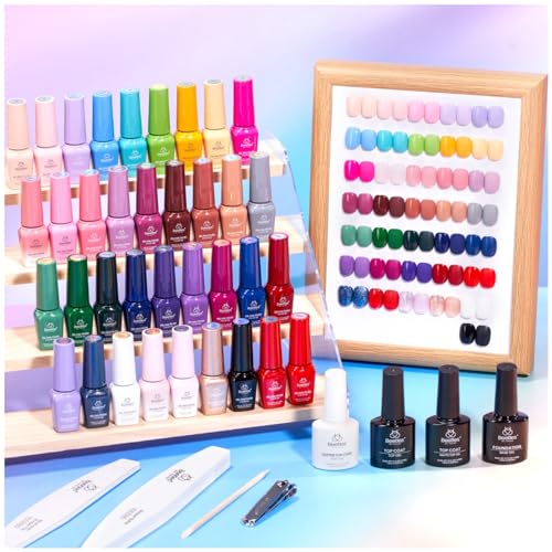 Beetles Gel Nail Polish Set, 36 Colors Pink Purple Red Green Blue Brown - color: Shifting Lights - 36 Colors