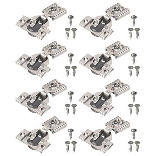 Blum 38N355BE08x10 Compact Soft-Close 1/2'' Overlay Blumotion Hinge, Nickel Finish (Pack of 10) - size: Pack of 10, style: Without Screws