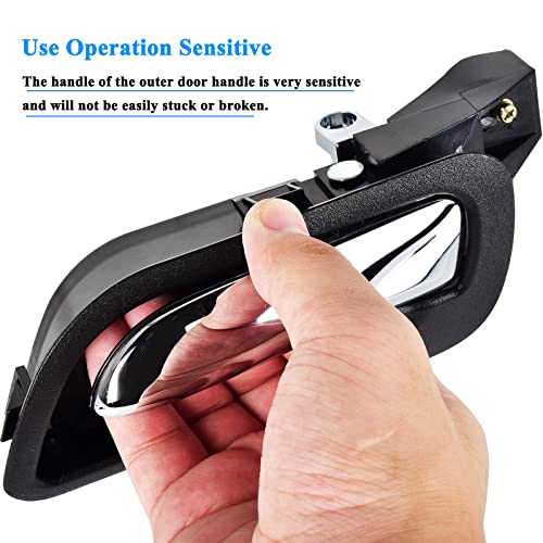 79542 Interior Door Handle Front Driver Side Replacements for 2003 2004 2005 2006 2007 Honda Accord,Black, Replace# 72160SDAA02ZC, 72160SDAA02ZA