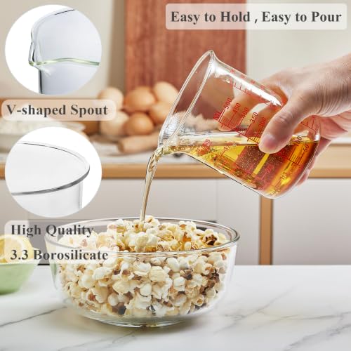 Ackers BORO3.3 Borosilicate Glass Measuring Cup, 500 ml (16 oz, 2 Cup) - size: 2Cup,500ML