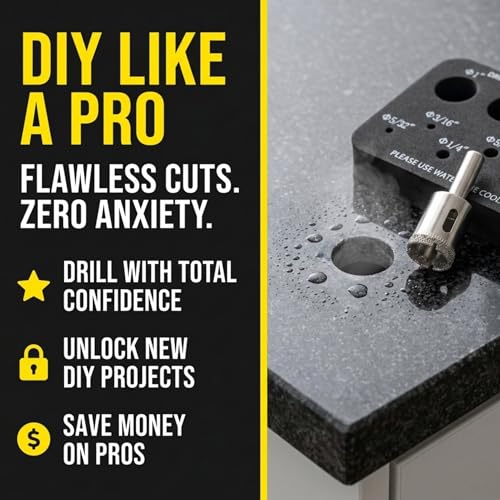 Diamond Hole Saw Kit 10 Pc 5/32 to 1 inch Drill Guide Case Ceramic Tile - style: 10 Pcs Set 5/32" to 1"