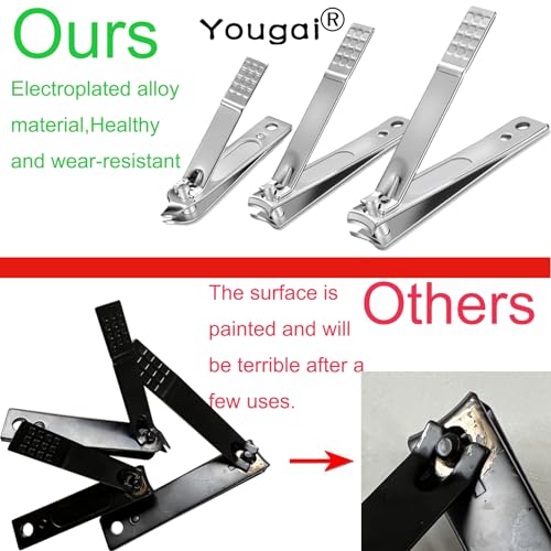 Yougai Manicure Set 18Pcs Stainless Steel Nail Clippers Set with Case Black - color: Black