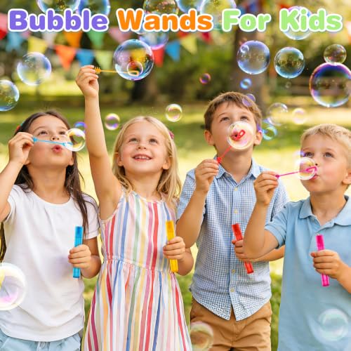 200PCS Mini Bubble Wands Bulk, Party Favors Summer Toys for Kids, 10 Colors