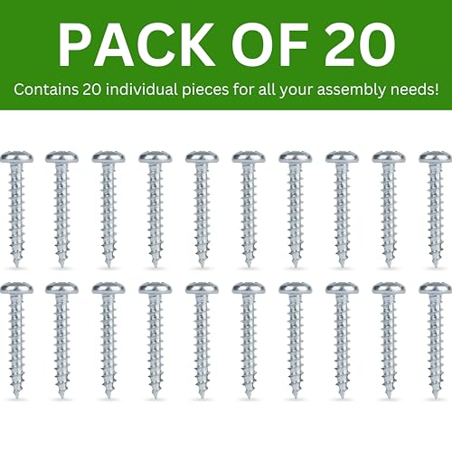 Spare Hardware Parts Replacement for IKEA Furniture Screw Chipboard Flat TRX Screw - Part #109562 | Chipboard Screw M4.0-1.8×25 Full Thread with PZD2 Recess| Pack of 20 - size: 109562
