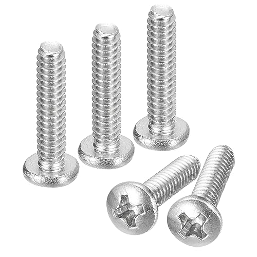 uxcell #6-32x5/8 Pan Head Machine Screws, 304 Stainless Steel 18-8 Screw, Phillips Drive, Fully Threaded, Bright Finish, Pack of 25 - size: #6-32x5/8"